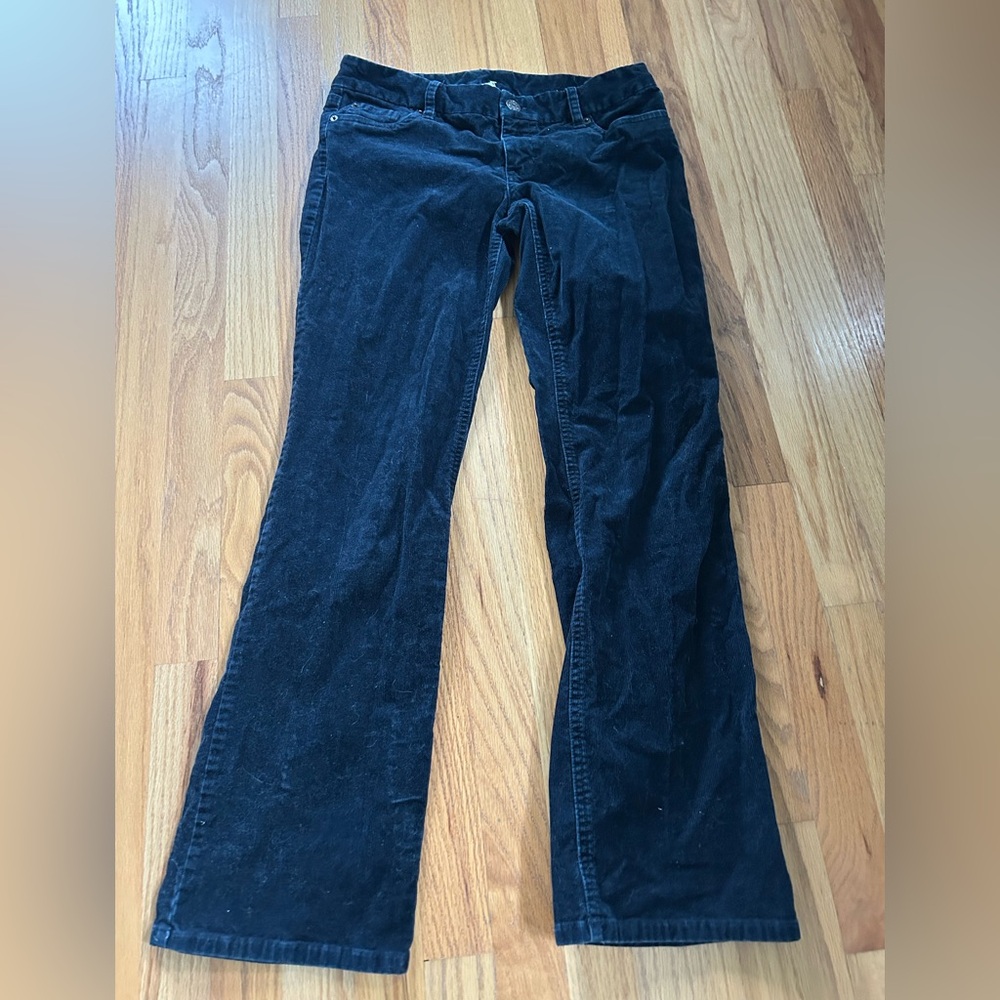 J Crew mid rise dark blue corduroys